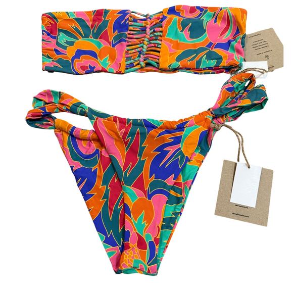 REVOLVE Other - NWT Stone Fox Swim Revolve Inez Top BIJOU Bottom Stained Glass Size Extra Large